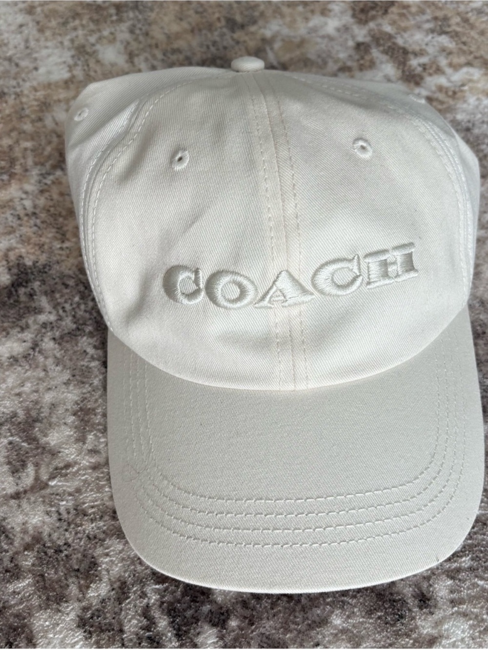 Coach Ivory Logo Baseball Cap